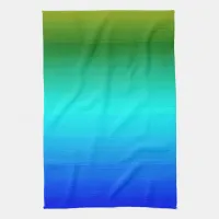 Sea and Sky Blue and Green Gradient Towel