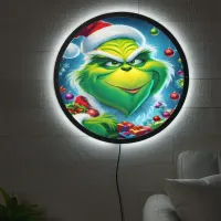 The Grinch brings colorful holiday joy! LED Sign