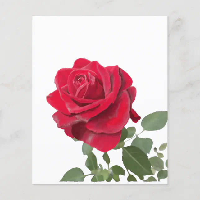 Red Rose Invitation - symbol of love