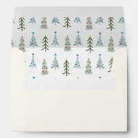 Cute Christmas trees doodle Envelope