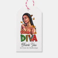 Chic African American Diva Gift Tags