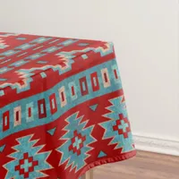 Southwest Mesas Turquoise & Red Tablecloths