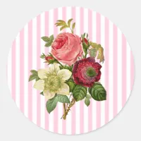 Bouquet of Roses Shabby Floral Chic Stickers