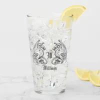 Personalized Winged Dragons Glass