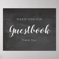 Chalkboard Wedding guestbook Sign