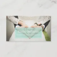 simple plain mint modern photography Business Card