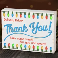 Thank You Delivery Driver  Wooden Box Sign