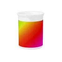 Colorful Rainbow Gradient Diagonal Blend Pitcher