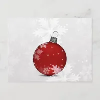 festive silver red ornament Holiday cards