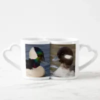 Bufflehead Duck Lovebirds on the Lake Coffee Mug Set