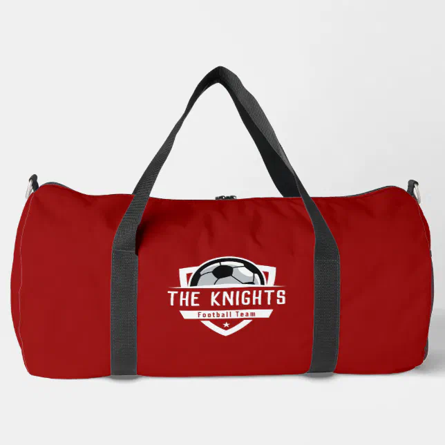 Football Sport Red Duffle Bag