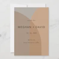 Terracotta Rustic Boho Arch Modern Wedding Save The Date