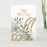 Abstract Floral Modern Father's Day Card