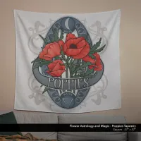 Flower Astrology and Magic - Poppies Tapestry