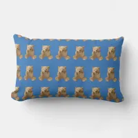 Personalized Blue Teddy Bear Pillow