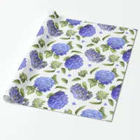 Blue Hydrangeas Wrapping Paper