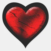 Red Goth Heart Sticker