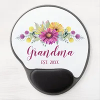 New Grandma Rustic Flowers Daisy Gel Mouse Pad