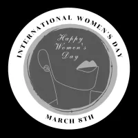 International Women's Day 8th March Colorful Button