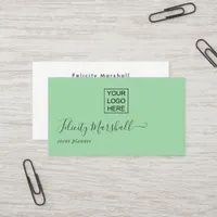 Green Ash Elegant Typography Business Card