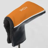 Personalized Vibrant Orange Putter Golf Head Cover