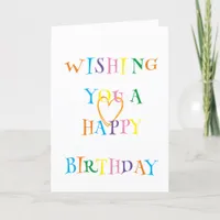 Colorful Modern Happy Birthday Thank You Card