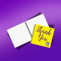 Thank You with Pansies, Purple & Yellow | Notebook