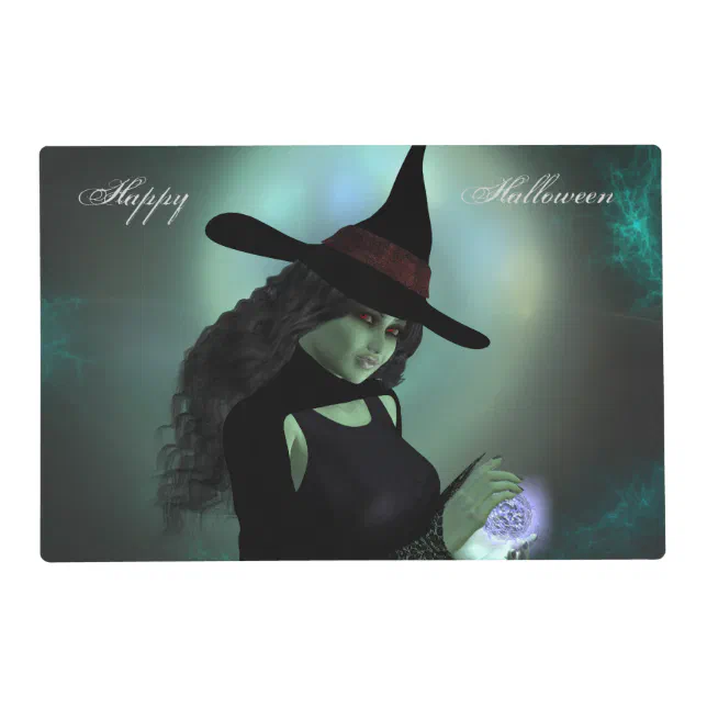 Wicked Witch Casting a Spell Placemat