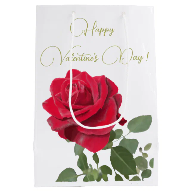 Red rose - Red rose - Valentine's day Medium Gift Bag