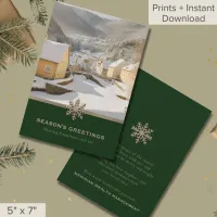 Elegant Winter Photo Business Holiday Card