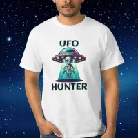 UFO Hunter | Ai Art with UFO and Alien T-Shirt