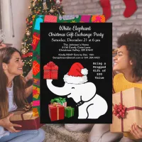 White Elephant Christmas Gift Exchange Party Invitation