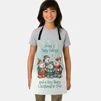 Cute Polar Bears Sing Have a Very Beary Christmas! Apron