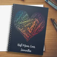 Cute Colorful Heart Words Notebook for moms & kids