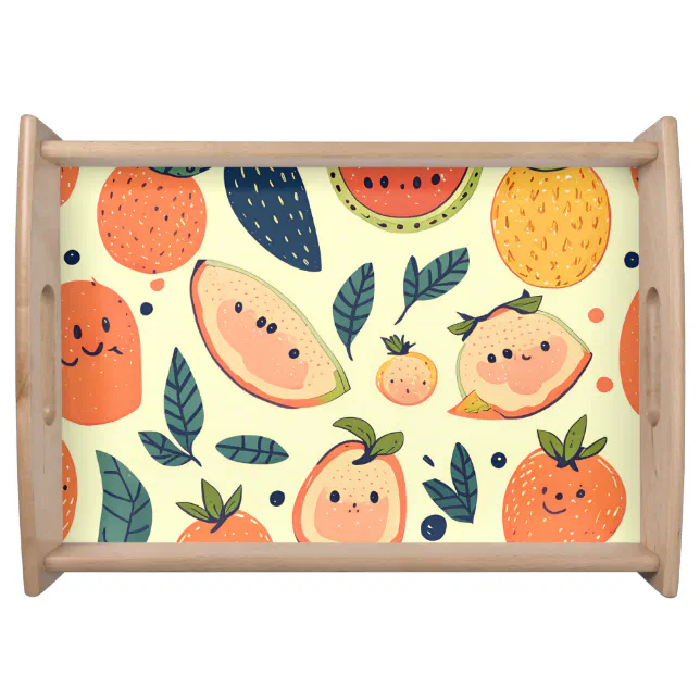 Sweet and Playful Fruit Friends Serving Tray