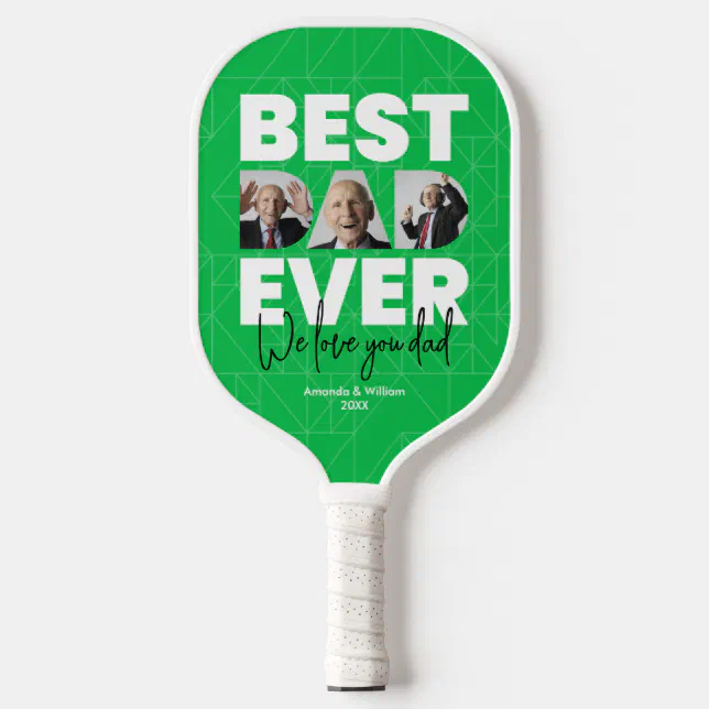 Best Dad Ever | Father's Day | Green Pickleball Paddle