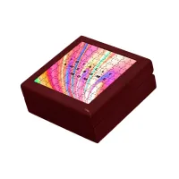 Totally Awesome Mom  Pink Swirl Puzzle Design Jewelry Box