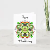 Personalized St Patrick's Day Mandala   Holiday Card