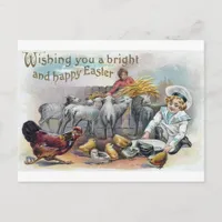 Easter Greetings Vintage Holiday Postcard