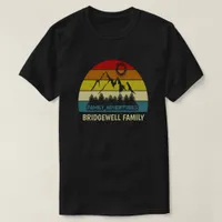 Vintage Family Adventures Name Mountain Sunset  T-Shirt