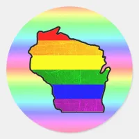 Gay Pride Rainbow Wisconsin Stickers