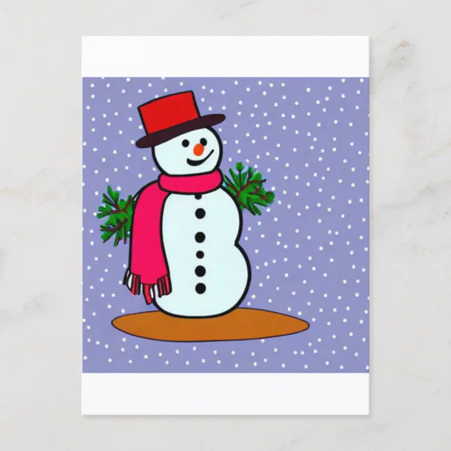 Snow Man Postcard