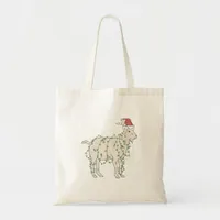 Adorable Christmas Goat Tote Bag