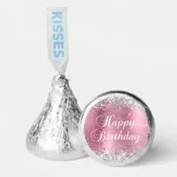 Silver Glitter Light Pink Foil Happy Birthday Hershey®'s Kisses®