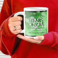 Elegant 38th Emerald Wedding Anniversary Giant Coffee Mug