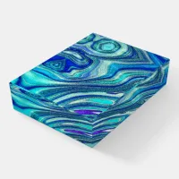 Elegant Aquamarine Paua Rainbow Shell Inspired Paperweight