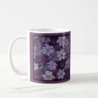 Unique 3D Paper Cut Purple Poinsettia Christmas Coffee Mug