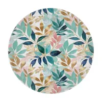 Pretty Leaves Patterned Summer Pastel Elegant Chic Cutting Board