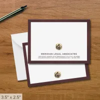 Elegant Oxblood Legal Note Card