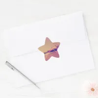 Santa Monica Pier Pink Lightning Edit Star Sticker